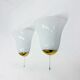 Set of 2 J.T. Kalmar swirl Murano glass wall lamp sconces, 1970s