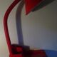 Lampe du bureau porte crayons rouge IMQ vintage italien 80s