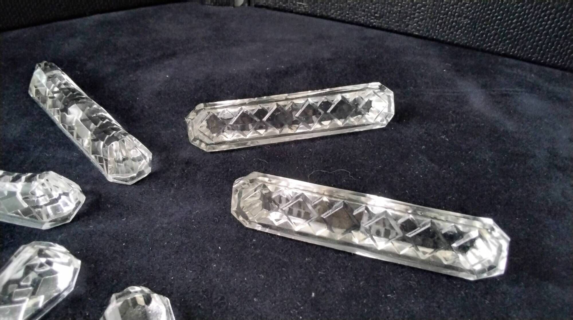 Box of 6 lead crystal knife rests