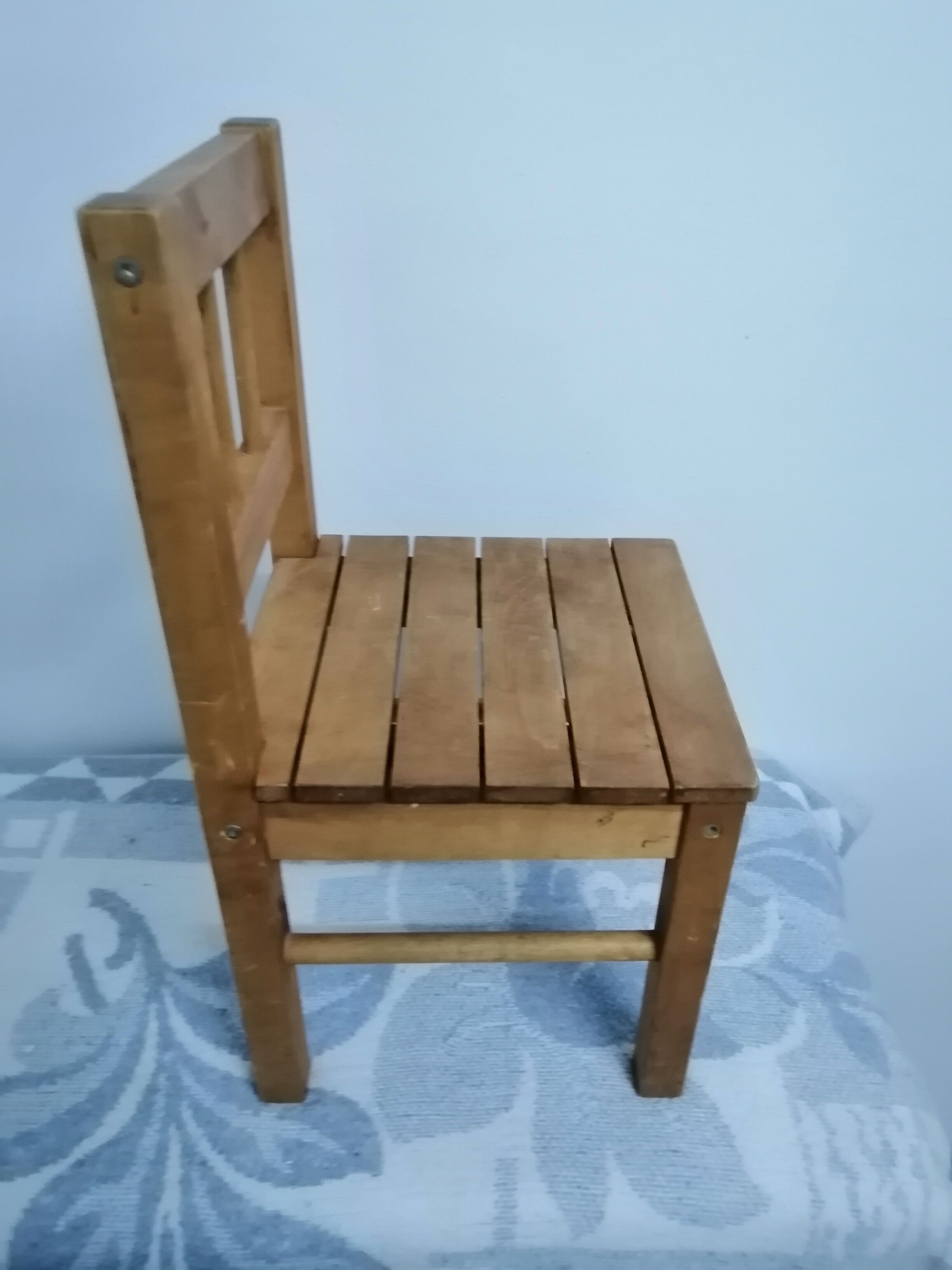 Pair of vintage wooden children's chairs
