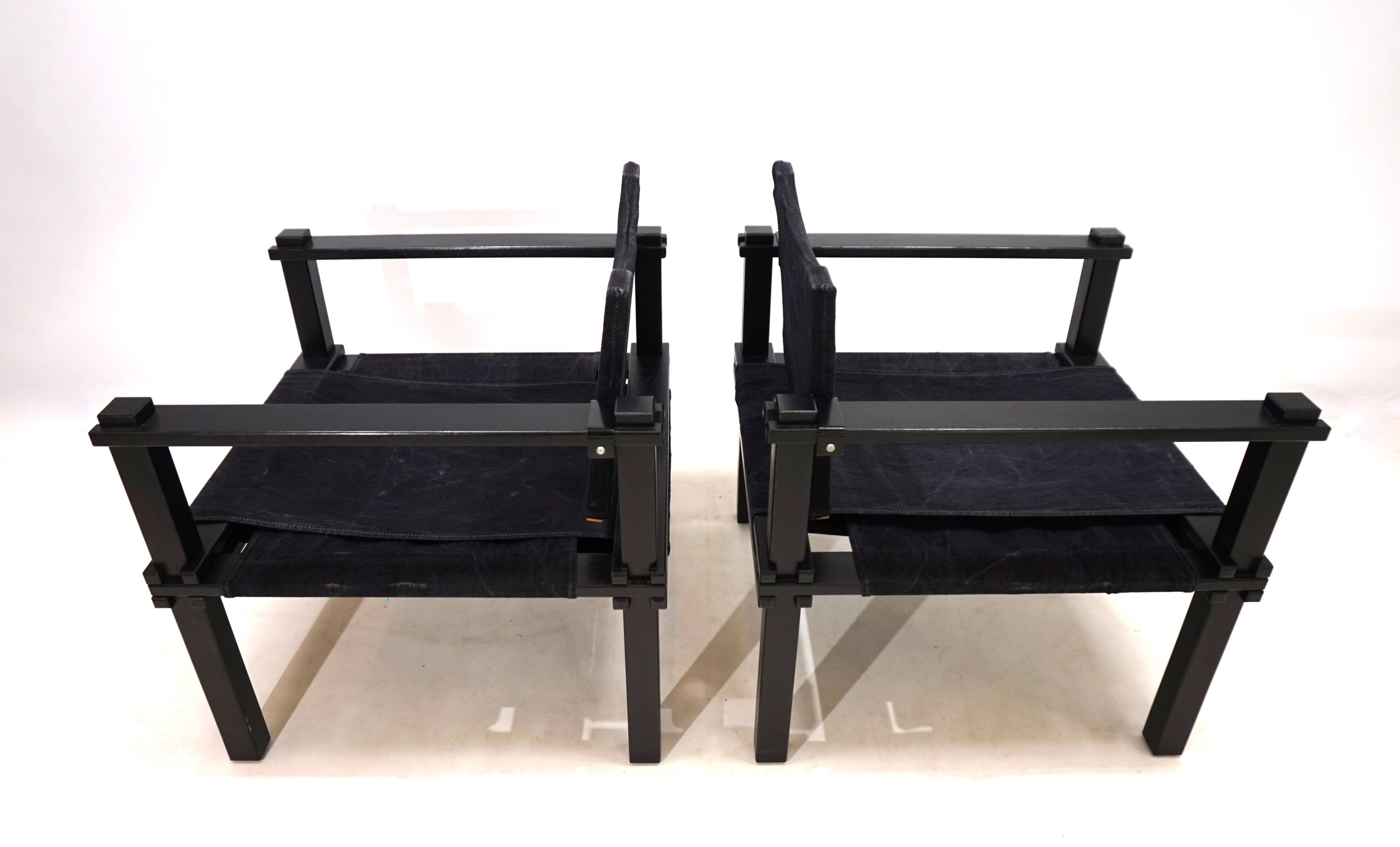 Bofinger set of 2 Farmer lounge chairs with table by Gerd Lange, 1960