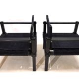 Bofinger set of 2 Farmer lounge chairs with table by Gerd Lange, 1960