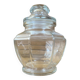 Antique Glass Bonbonnière + Lid Kitchen Storage Italy #