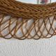 Vintage 1960 sun flower rattan wicker mirror - 68 x 58 cm