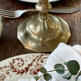 Pair of brass candle holders