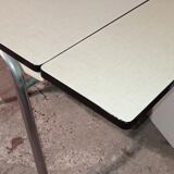 Table formica vert d'eau à rallonges