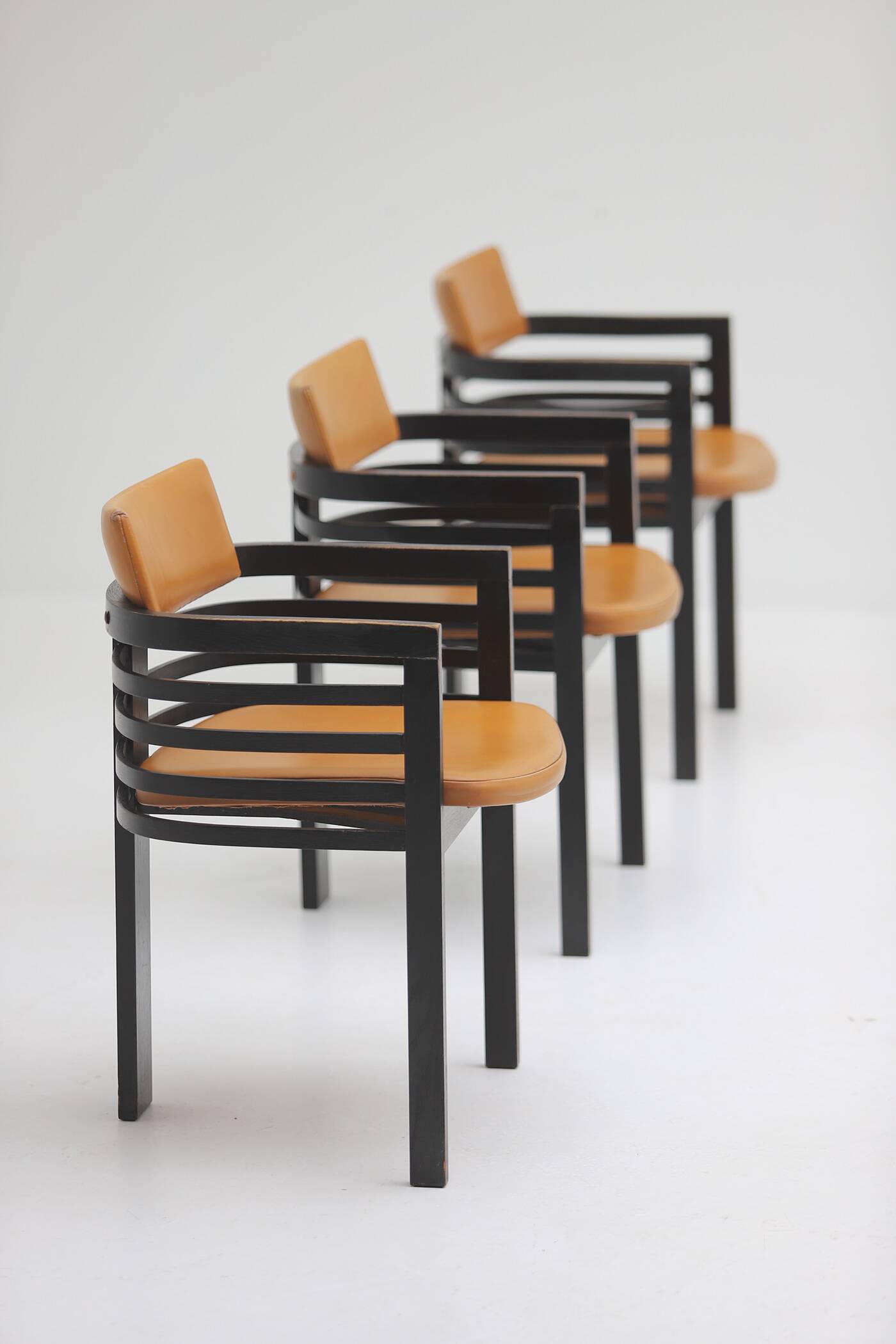 6 chaises de salle à manger par Jean Batenburg pour MI années 1970