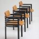 6 chaises de salle à manger par Jean Batenburg pour MI années 1970