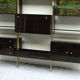 Library shelves in lacquer and brass by Roche Bobois 1970 s