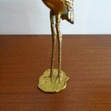 Vintage brass heron