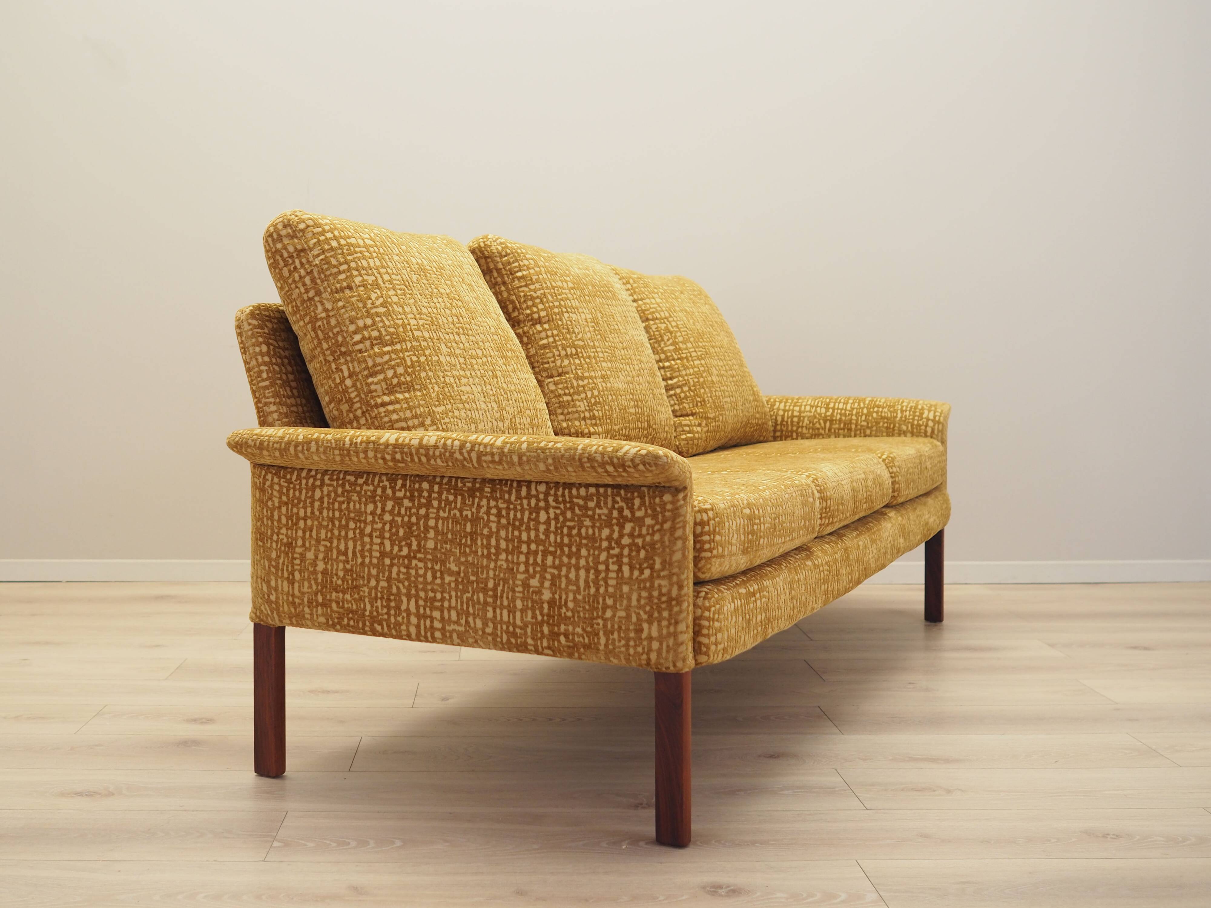 Mustard sofa, Danish design, 1960s, designer: Hans Olsen