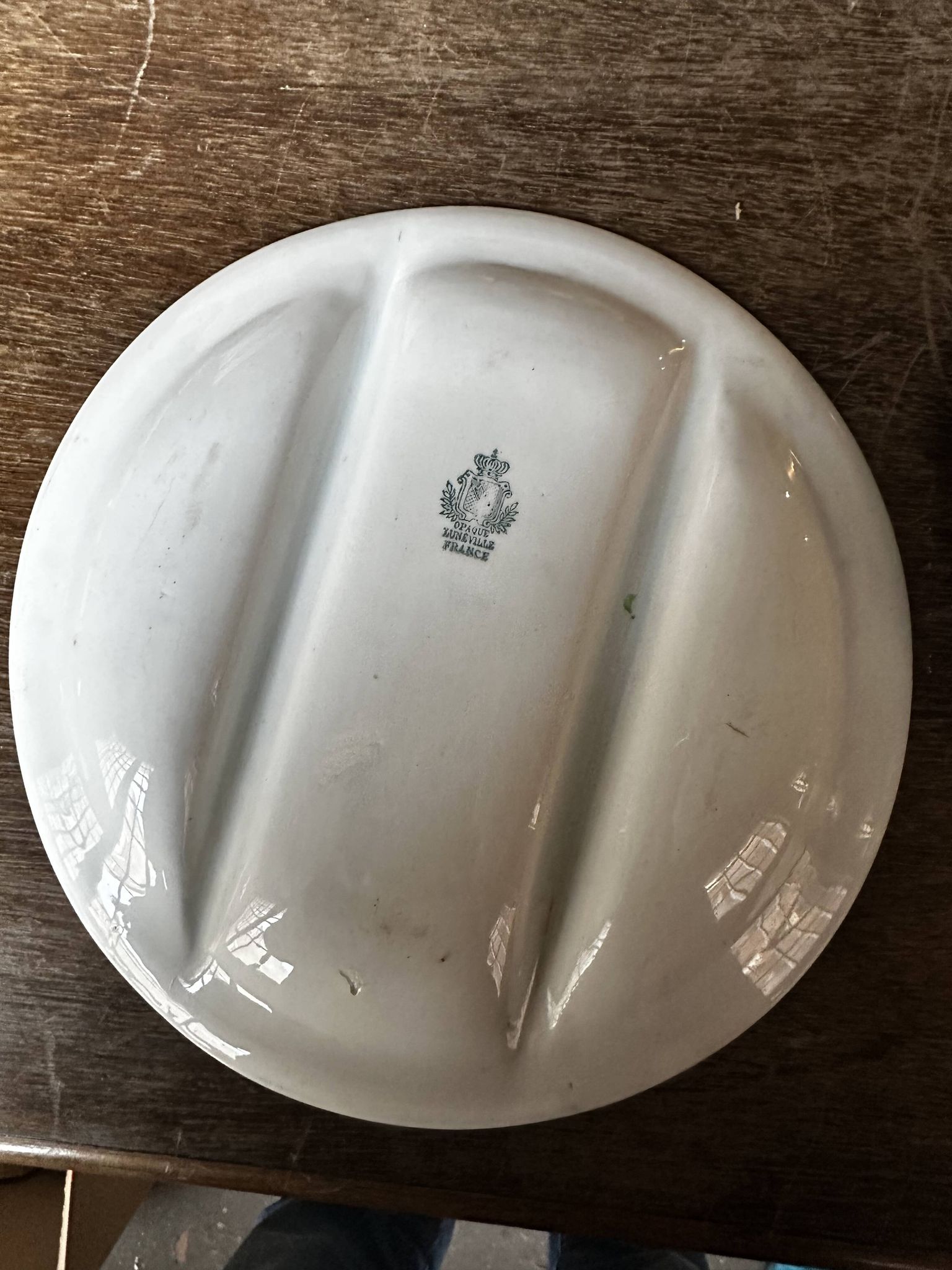 7 Asparagus Plates Late 19th Century Opaque Earthenware Luneville France