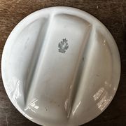 7 Asparagus Plates Late 19th Century Opaque Earthenware Luneville France