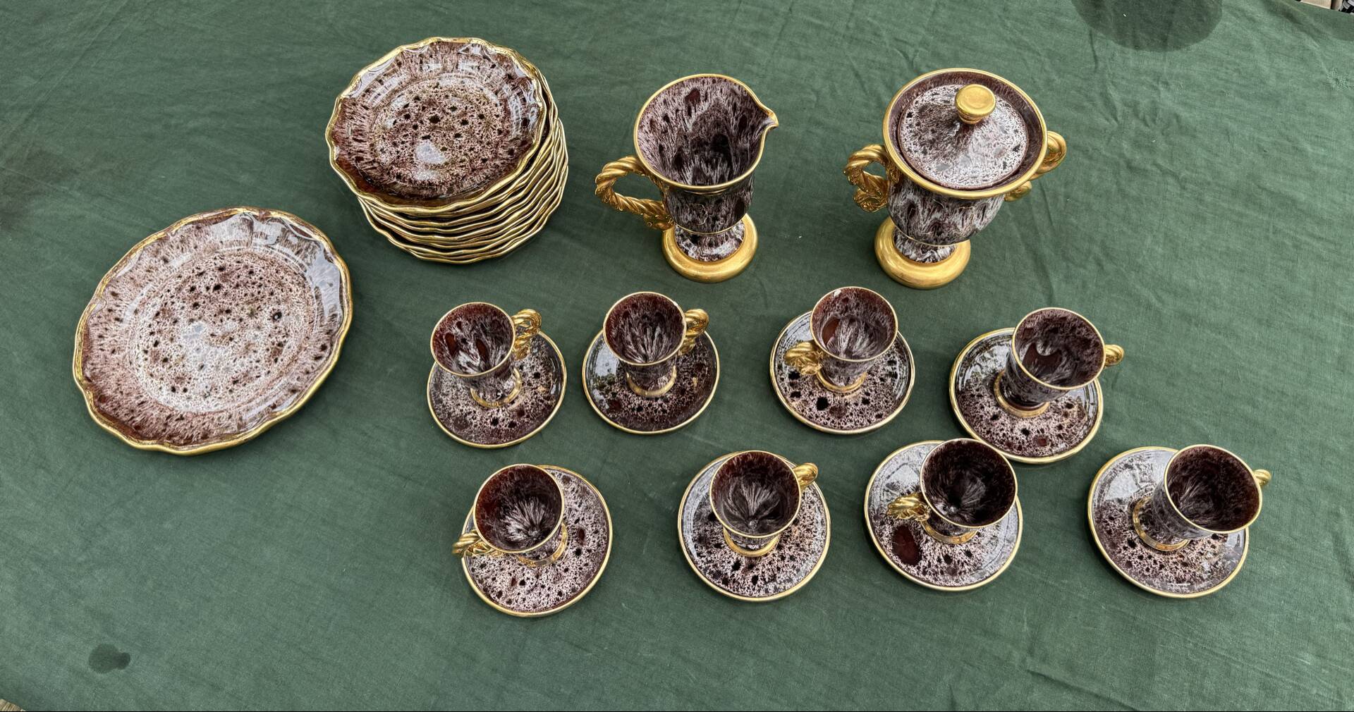 Coffee/dessert service Marius Giuge Vallauris