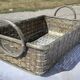 Basket braided in silver metal 19th