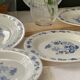 3 bowls and 5 blue plates