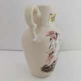 Amphora shaped vase in Art enamels signed