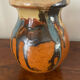 Glazed clay vase