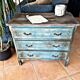 Antique commode with a patina in the Tuscan technique.