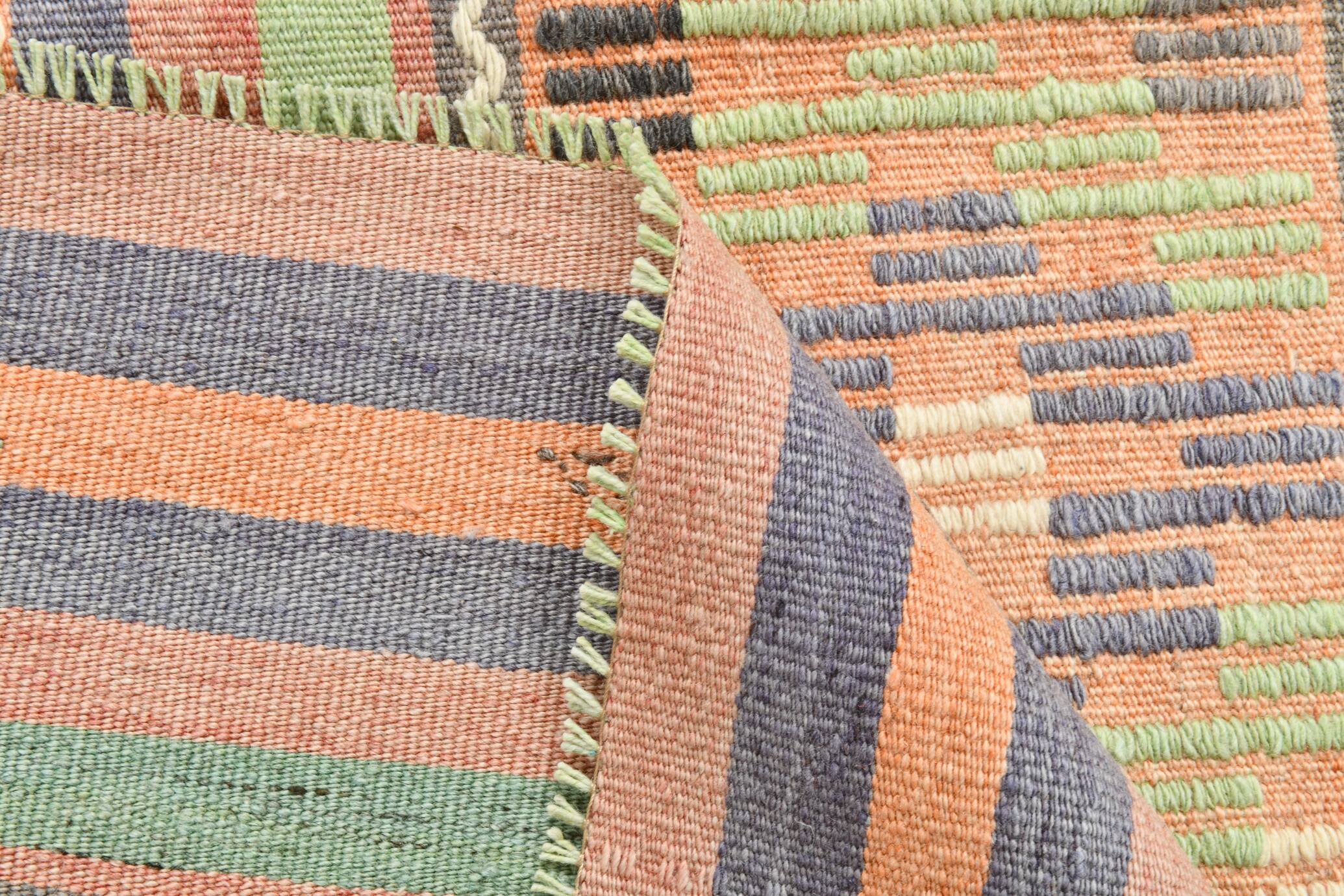 6x9 Modern Vintage Kilim Rug, 180x282Cm