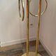 Italian towel rack in gilded metal from the 70s