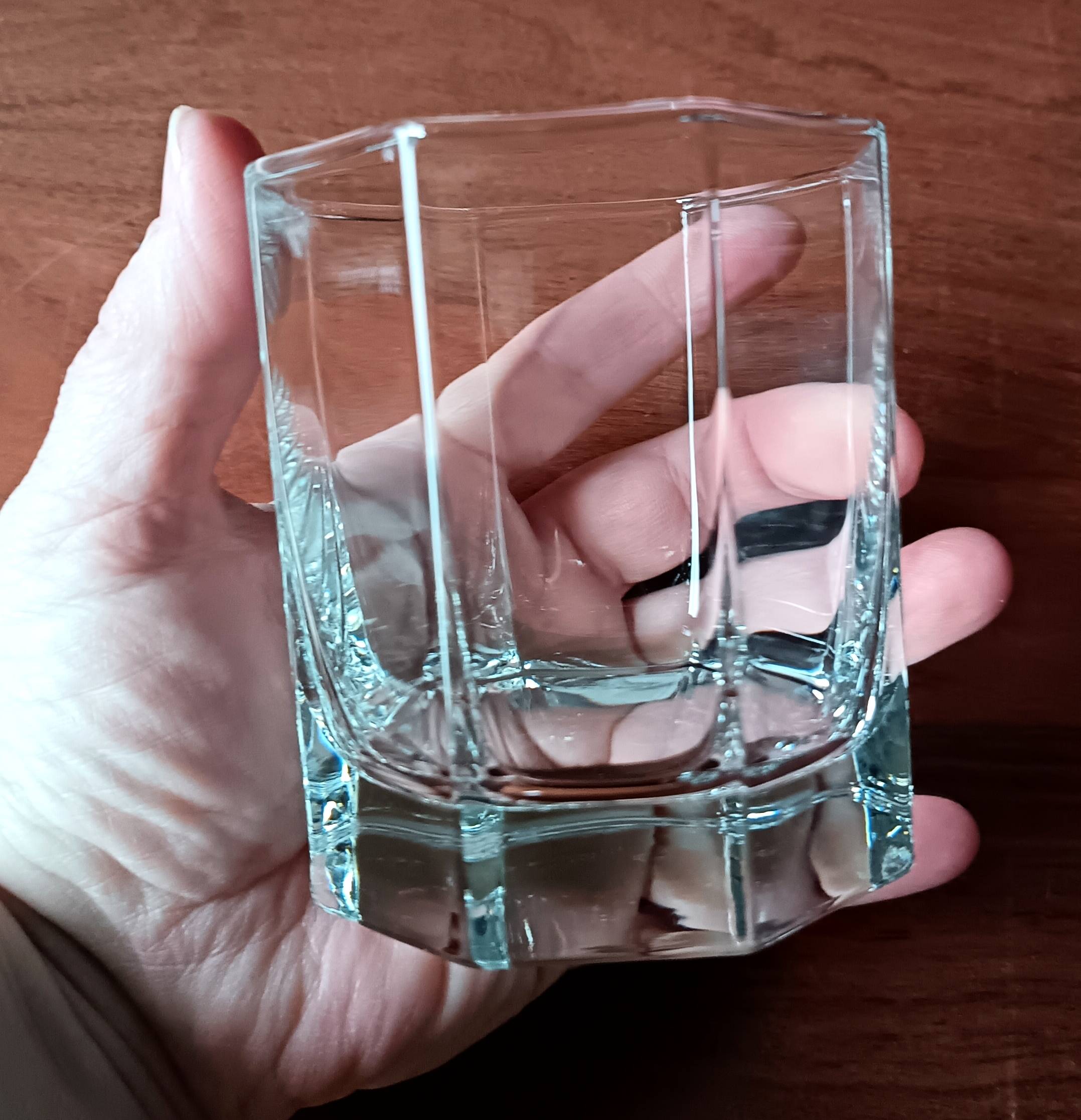 6 vintage transparent octagonal 24 cl glasses by Luminarc