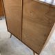 Wardrobe cabinet and drawers in oak and rattan feet compass Vintage year 60