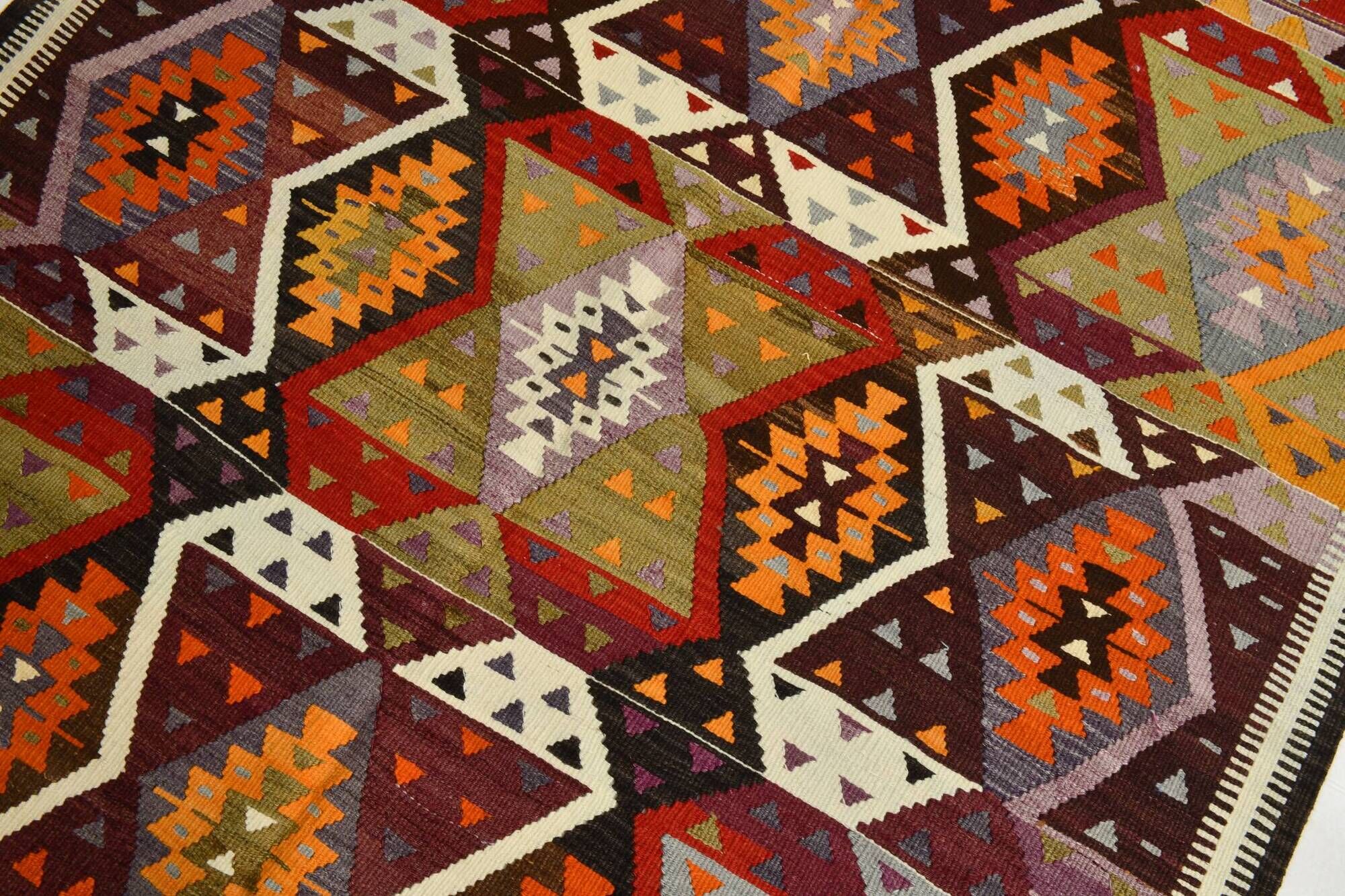 5x8 Soft Colors Persian Kilim Rug, Oushak Area Rug, 157x255Cm