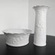 Set of 3 biscuit porcelain vases mid-century Manfred Frey Kaiser
