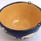 Blue ceramic Alsace bowl with storks