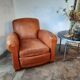 Old leather club chair 1940-1950