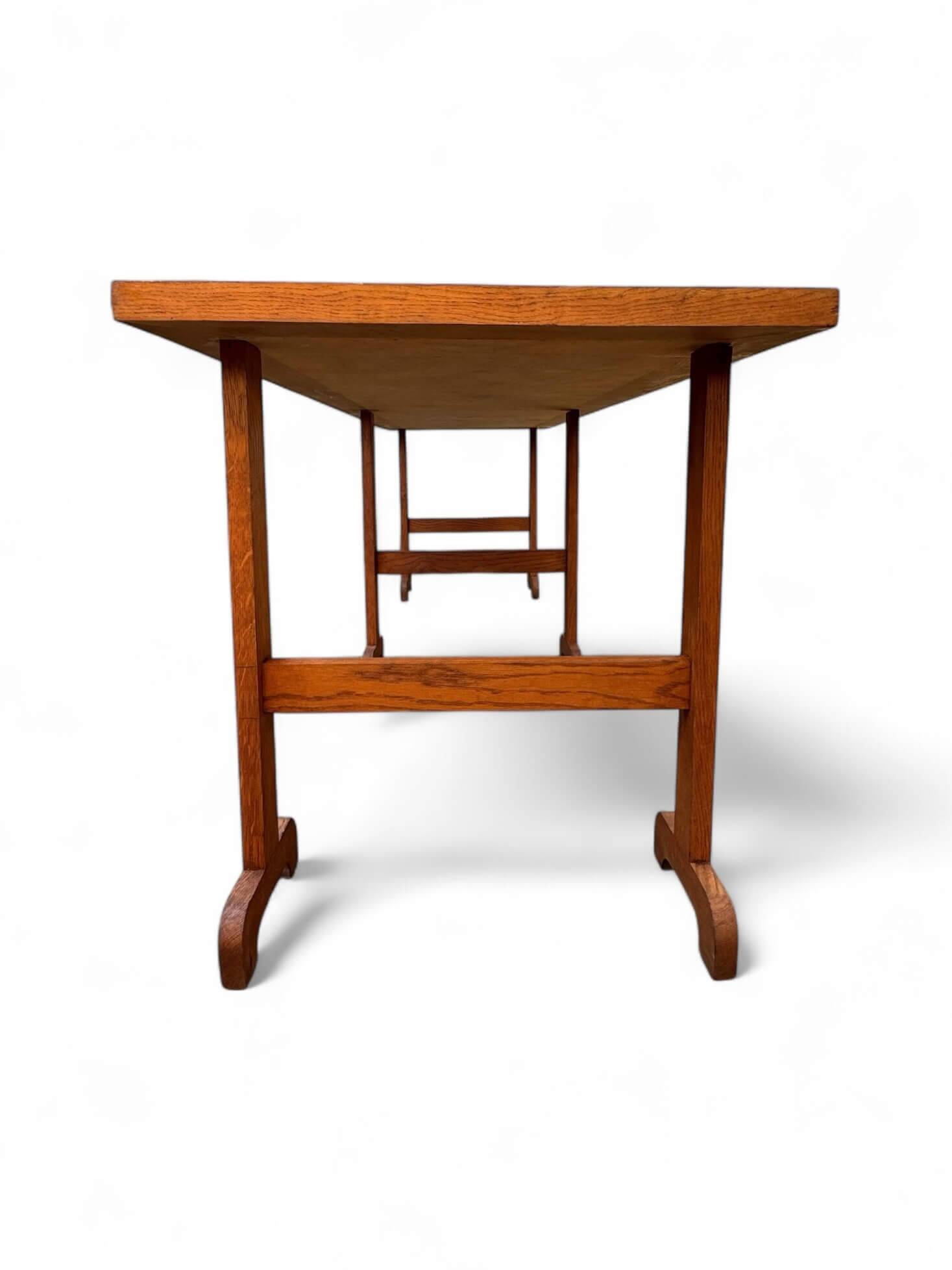 Large oak refectory table