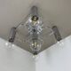 Beautiful 5-light sciolari ceiling light sconces by leola leuchten germany 1970s