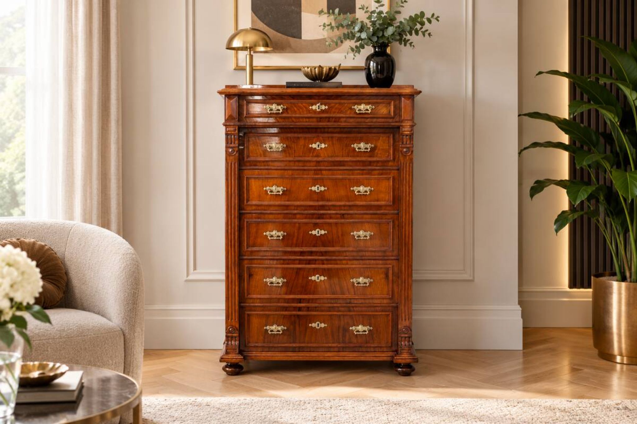 Chest of drawers, circa 1890, Scandinavia.
