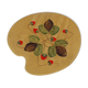 Dish center table strawberry decoration poet laval drome france painter's palette form