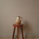 Stoneware pitcher vase with handle Scandinavian country decoration handcrafted vintage ceramic