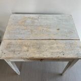 Old farmhouse table in weathered wood