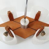 Scandinavian teak and resin 1960 chandelier