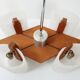 Scandinavian teak and resin 1960 chandelier