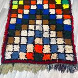 Unique Moroccan Rug-Vintage Art Deco Rug-The Rarest Moroccan Rug-Home Decor