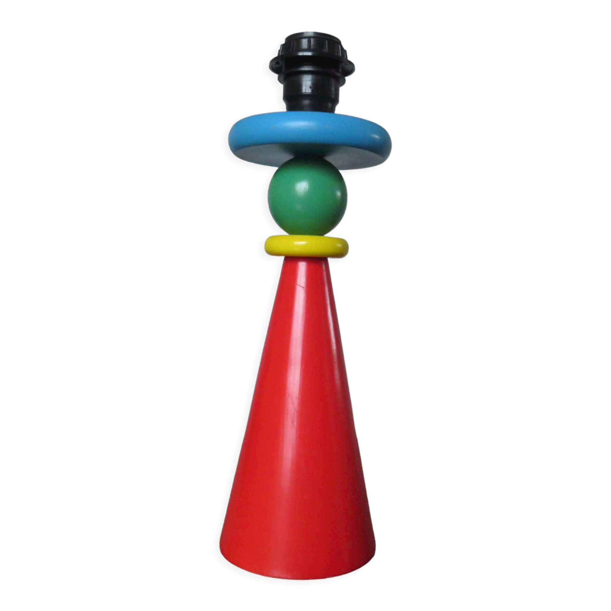Wooden lamp " primary colors " 80s