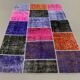 Distressed vintage turkish patchwork rug 150x100 cm wool medium
