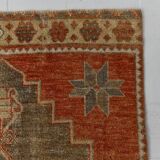 3x12 shades of brunt orange oushak runner rug