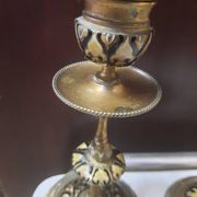 Pair of gilded bronze candlesticks Napoleon III