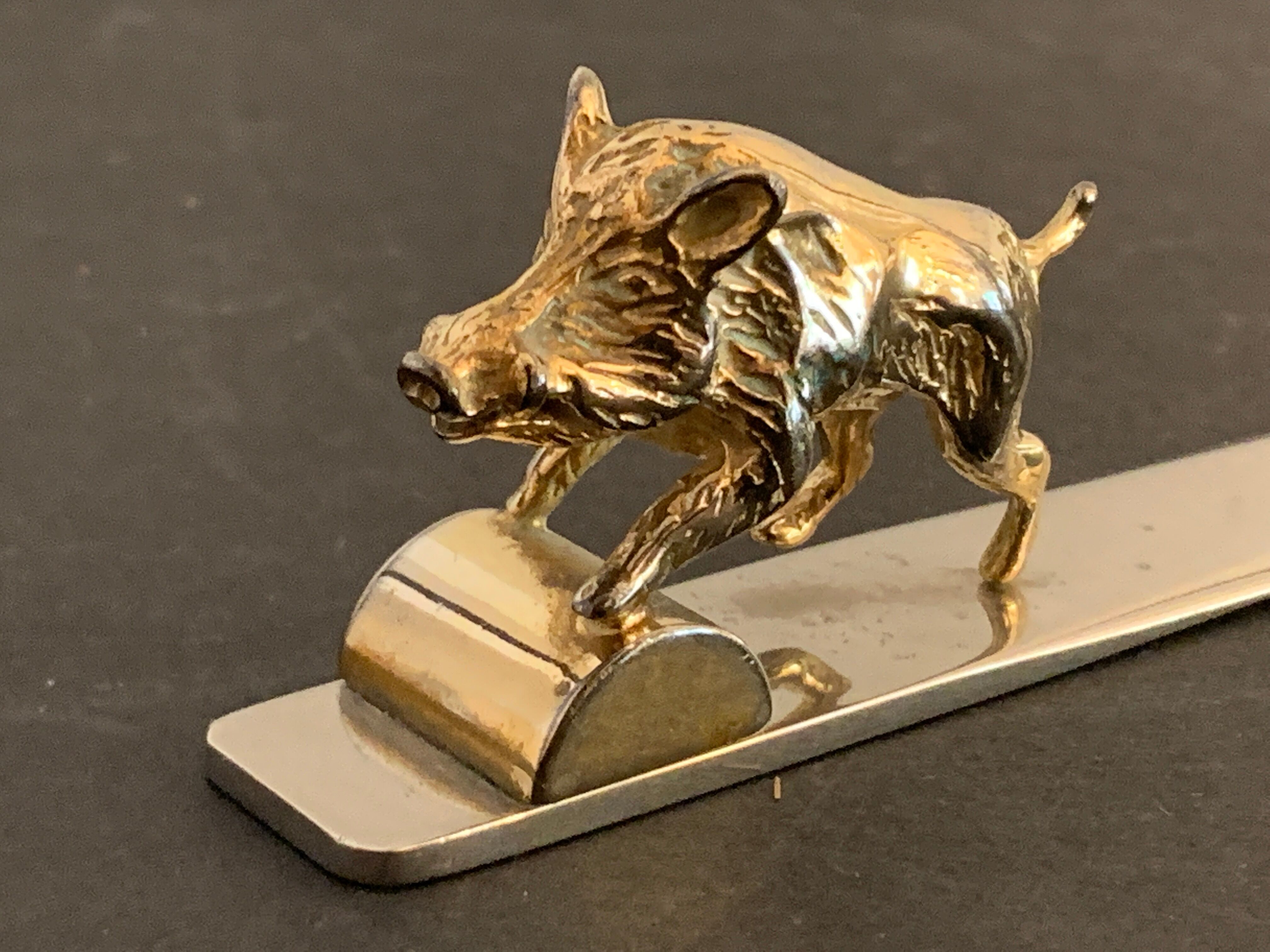 Letter opener or cut bronze boar paper