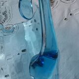 Art deco pitcher in blue glass