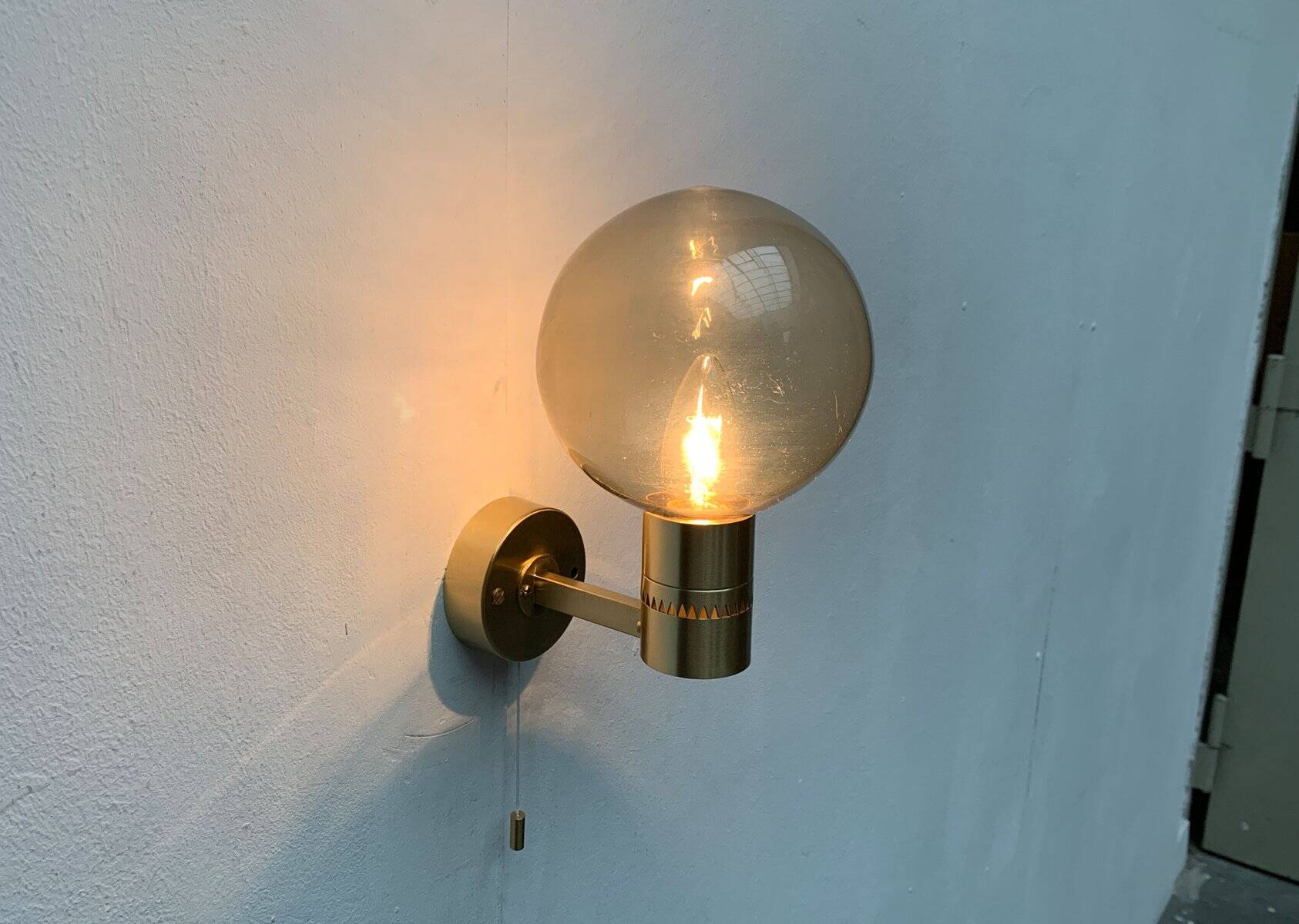 Swedish brass wall sconces from the mid-century by Hans-Agne Jakobsson for Hans-Agne Jakobsson Ab, Markaryd, 1960s, set of 2.