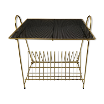 Gold metal vinyl door table