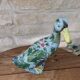 Very beautiful polychrome decorative duck cane statue in Porcelain from Par
