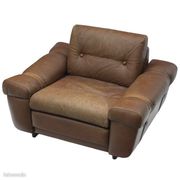 Brazil style club armchair, full-grain leather with a patina finish.